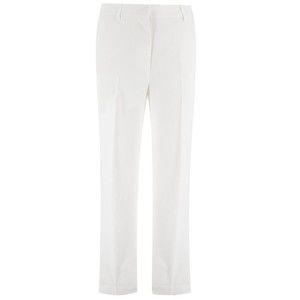 Antonelli High-Waist White Trousers With Wide Silhouette - NWT